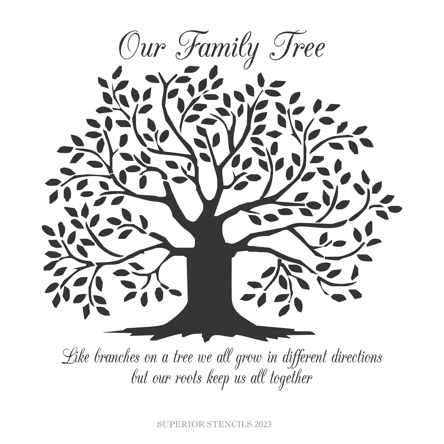 Family Tree Stencil - Like Branches on a tree Stencil - Create Family Tree Signs - Superior Stencils