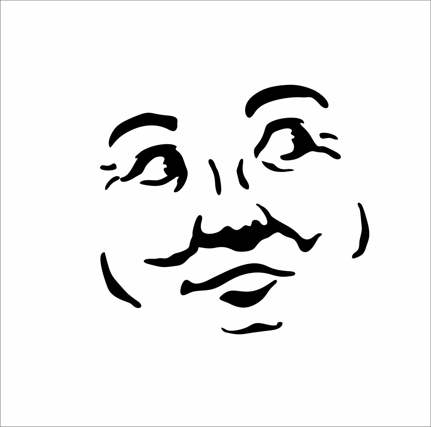 Man in The Moon Stencil, Halloween Stencil, Create Man in the Moon Sign