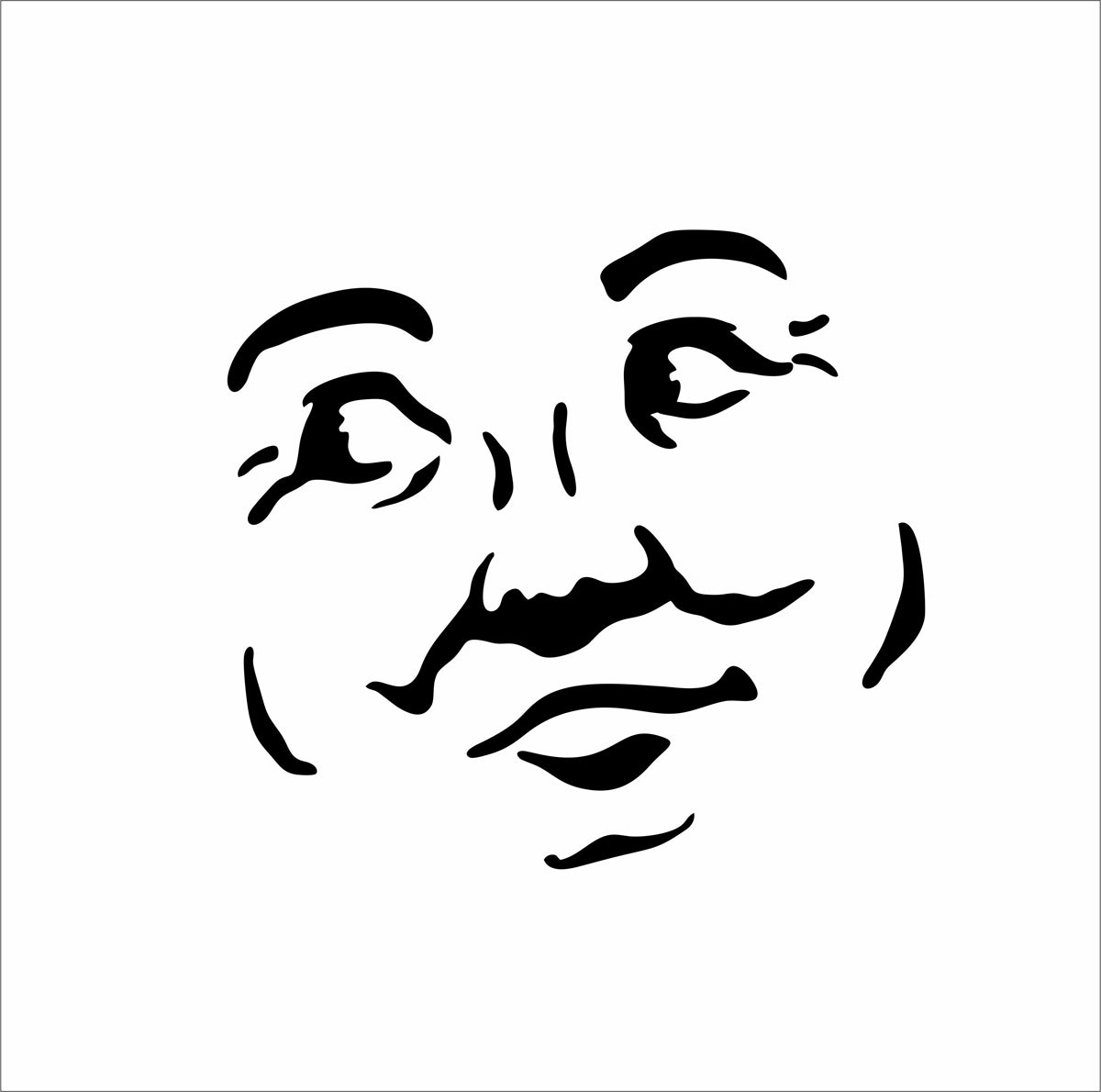 Man in The Moon Stencil, Halloween Stencil, Create Man in the Moon Sign