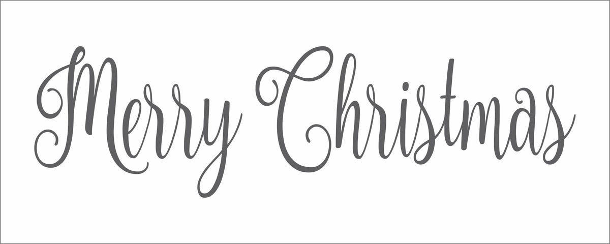 Merry Christmas Stencil - Create Christmas Signs - Farm House Signs - Nour01 design