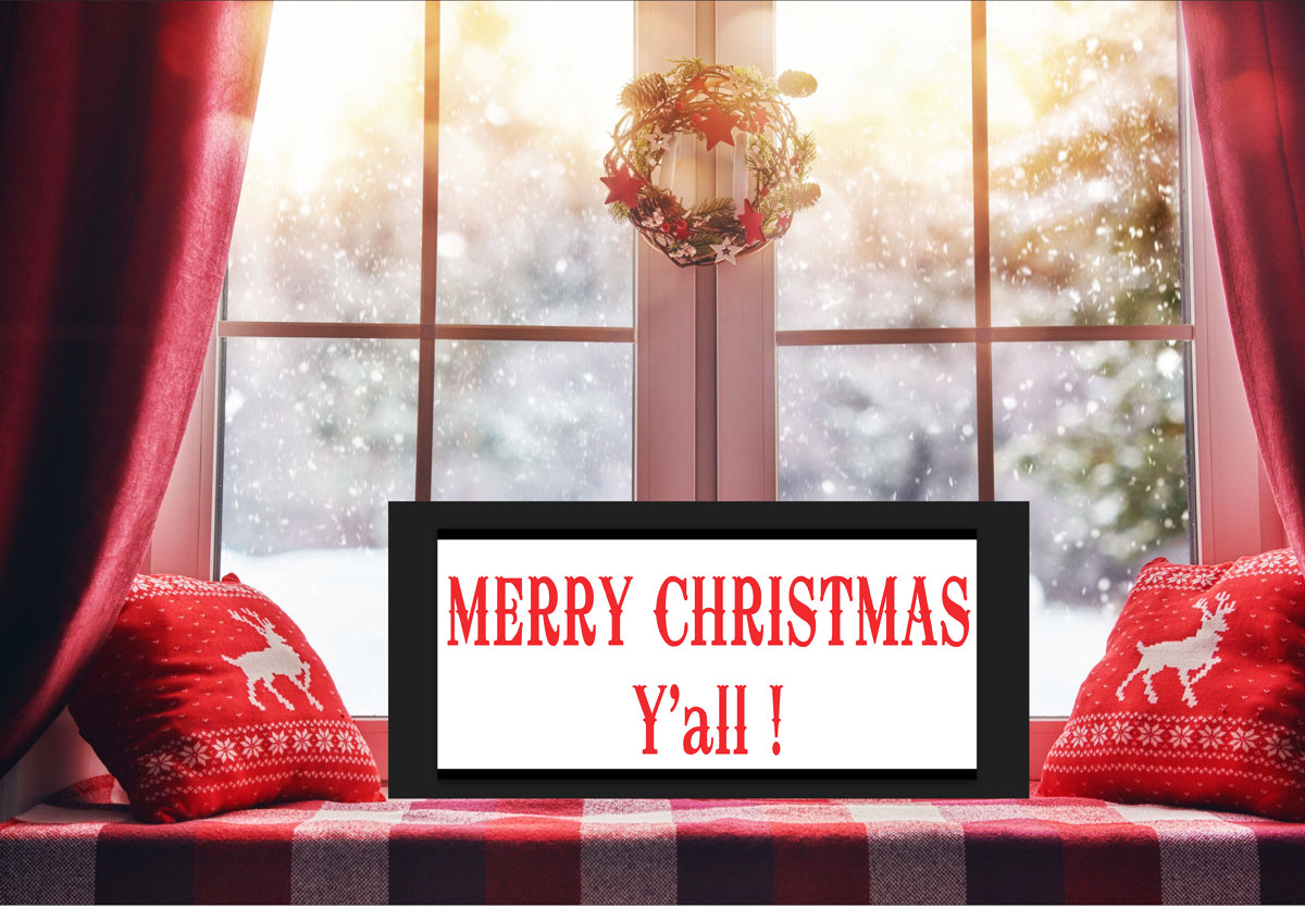 Merry Christmas Y'all Stencil - Create Christmas Signs Y'all - Superior Stencils