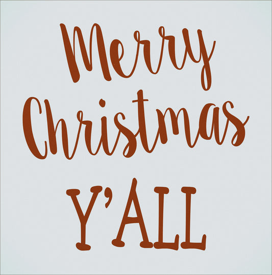 Merry Christmas Y'all Stencil - Create Souther Christmas Signs - Superior Stencils