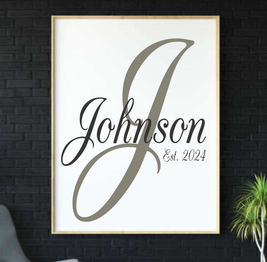 Custom Family Name, Monogram Sign Stencil, Name, Farmhouse Wall Decor - Superior Stencils