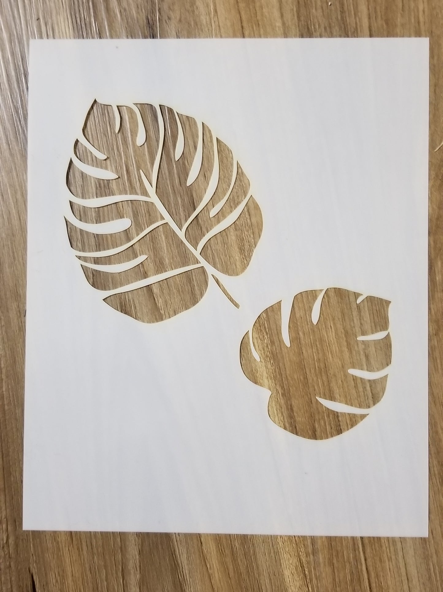 Monstera Stencil - Tropical Leaf Stencil Set- Tropical - Wall Stencil - Reusable Stencil