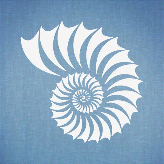 Nautilus Shell Stencil - Shell Stencil - Create Beach Pillows, Beach Signs, Lake Signs - Superior Stencils