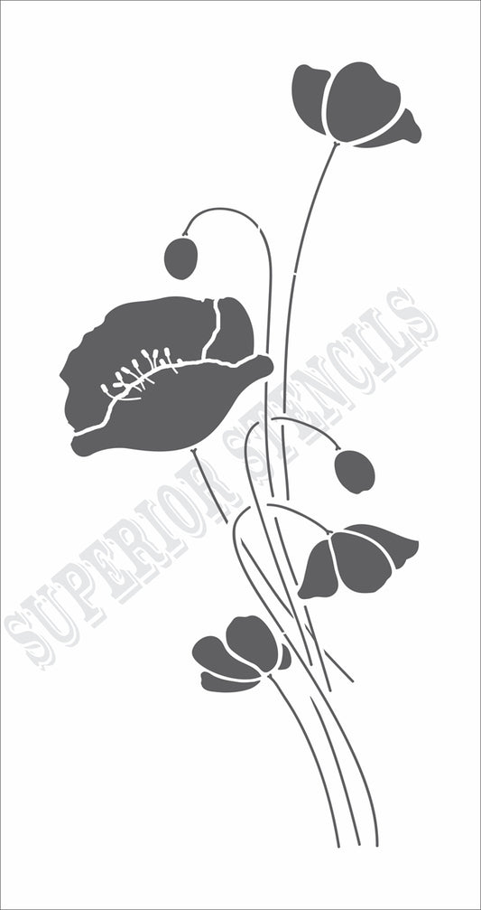POPPY Painting Stencil - Paint Garden Signs - Superior Stencils