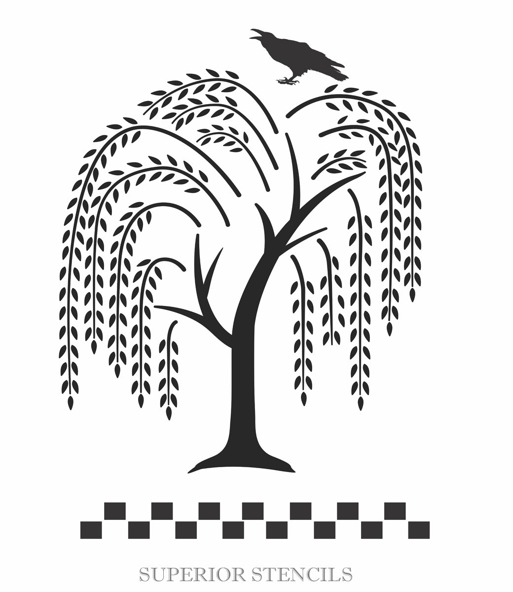 Willow Tree Stencils, Willow Stencils, Create Primitive Signs, Prim Stencil
