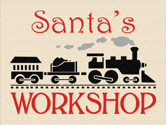Santa's Workshop Sign Stencil, Paint Christmas Signs, Christmas Decor - Superior Stencils