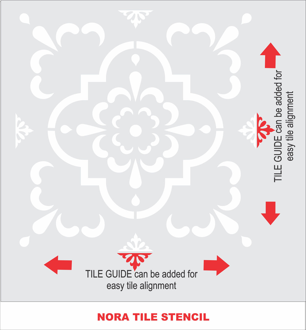 NORA Tile Stencils - Floor Painting - Painting Tiles - Faux Wall Painting
