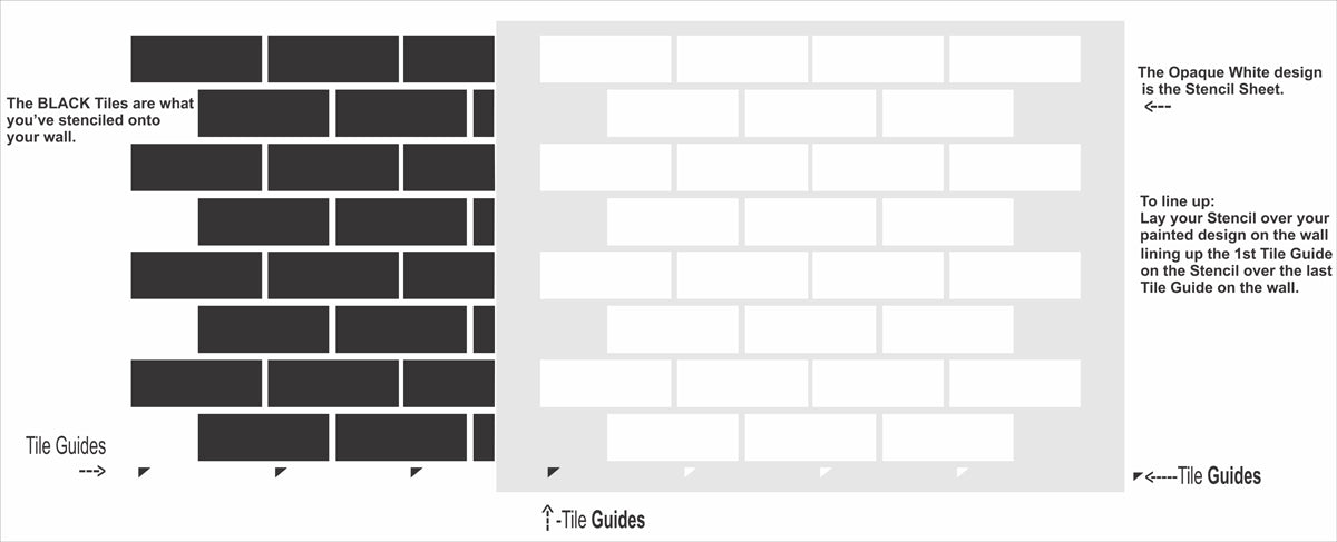 BRICK TOWNE Stencils - Painting Subway Tile - Paint Walls - Paint Floors