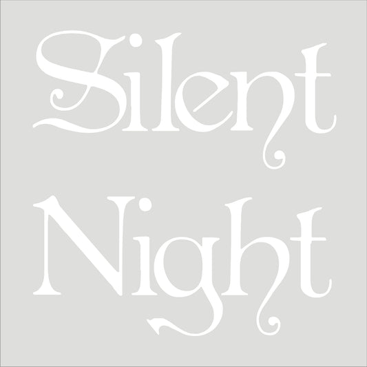 Silent Night Holy Night Stencils - Create Christmas Tags for your door