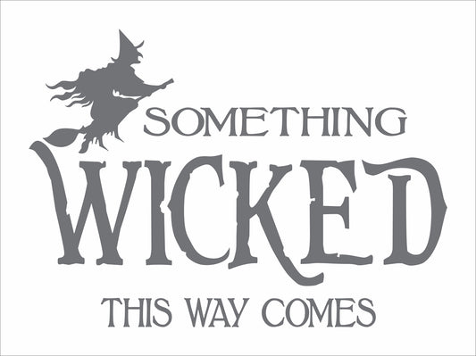 Halloween Stencils, Witch on Broom, Something Wicked, Halloween Decor, Paint Halloween Signs (Copy)