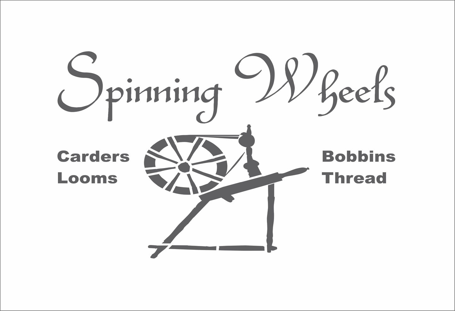 Spinning Wheels Stencil - Prim Stencil - Create Prim Decor