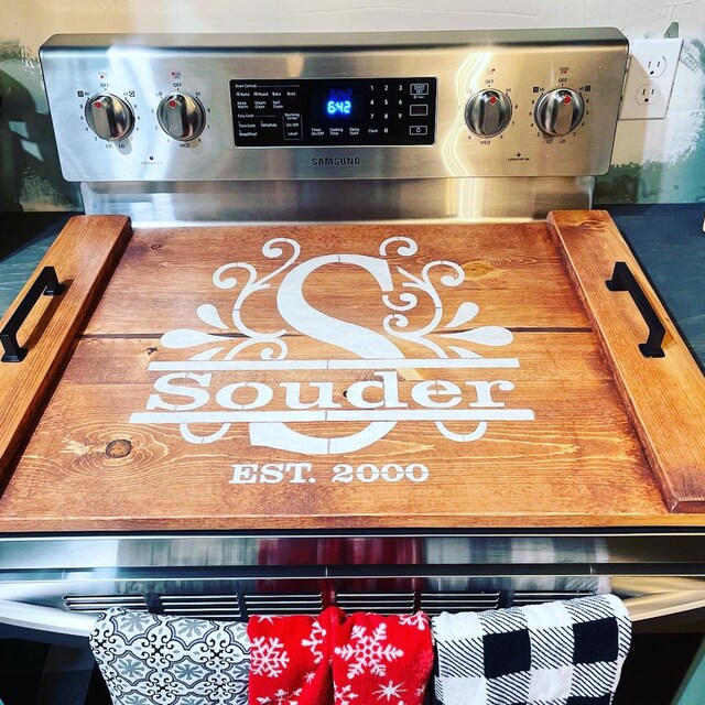 Custom Monogram Split Letter - Custom Stencil - Create Stove Covers