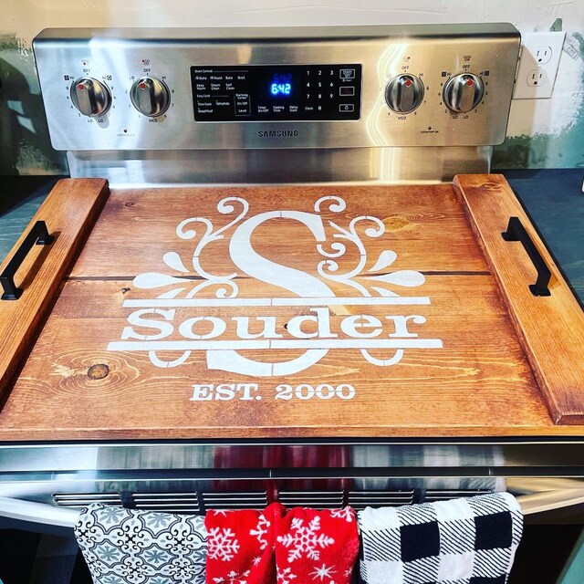 Custom Monogram Split Stencil - Custom Stencil - Create Stove Covers