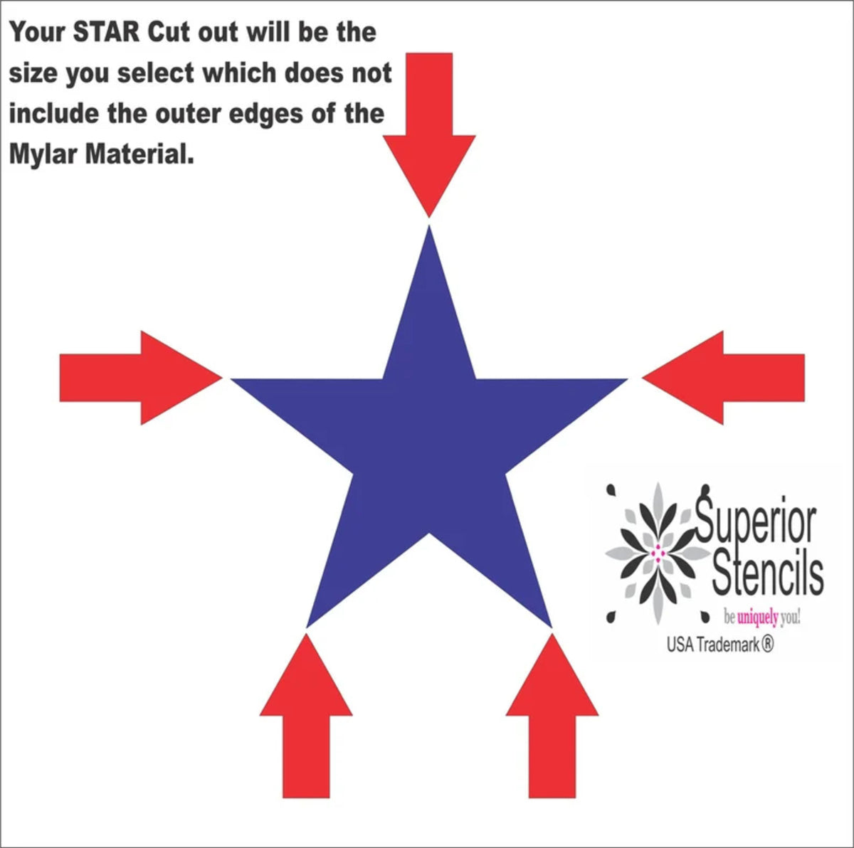 Star Stencil | Flag Star Stencil for Lawn Art, Grass Painting & Chalk Art - Superior Stencils