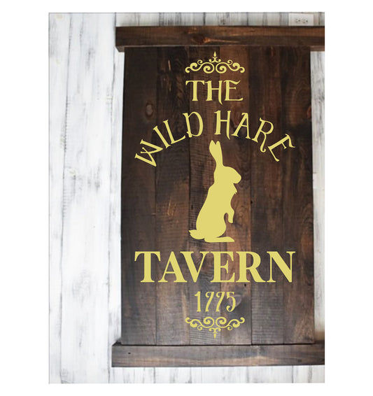 Tavern Sign Stencil, Tavern Stencil, Colonial Sign Stencil, INN Stencil, Paint Bar Sign, Early American Sign, Prim Sign, Pub Sign Reusable - Superior Stencils