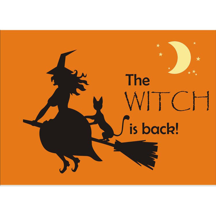 Witch Stencils, The Witch is Back, Halloween Stencils, Paint Halloween Signs - Superior Stencils