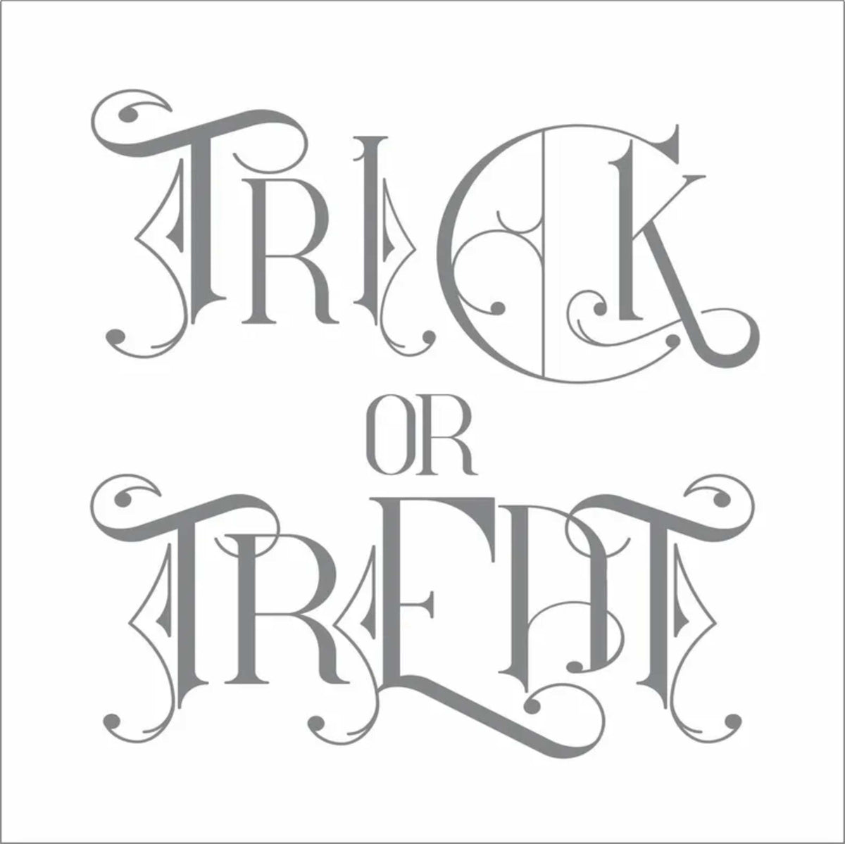 Halloween Stencil, Trick or Treat, Halloween Decor