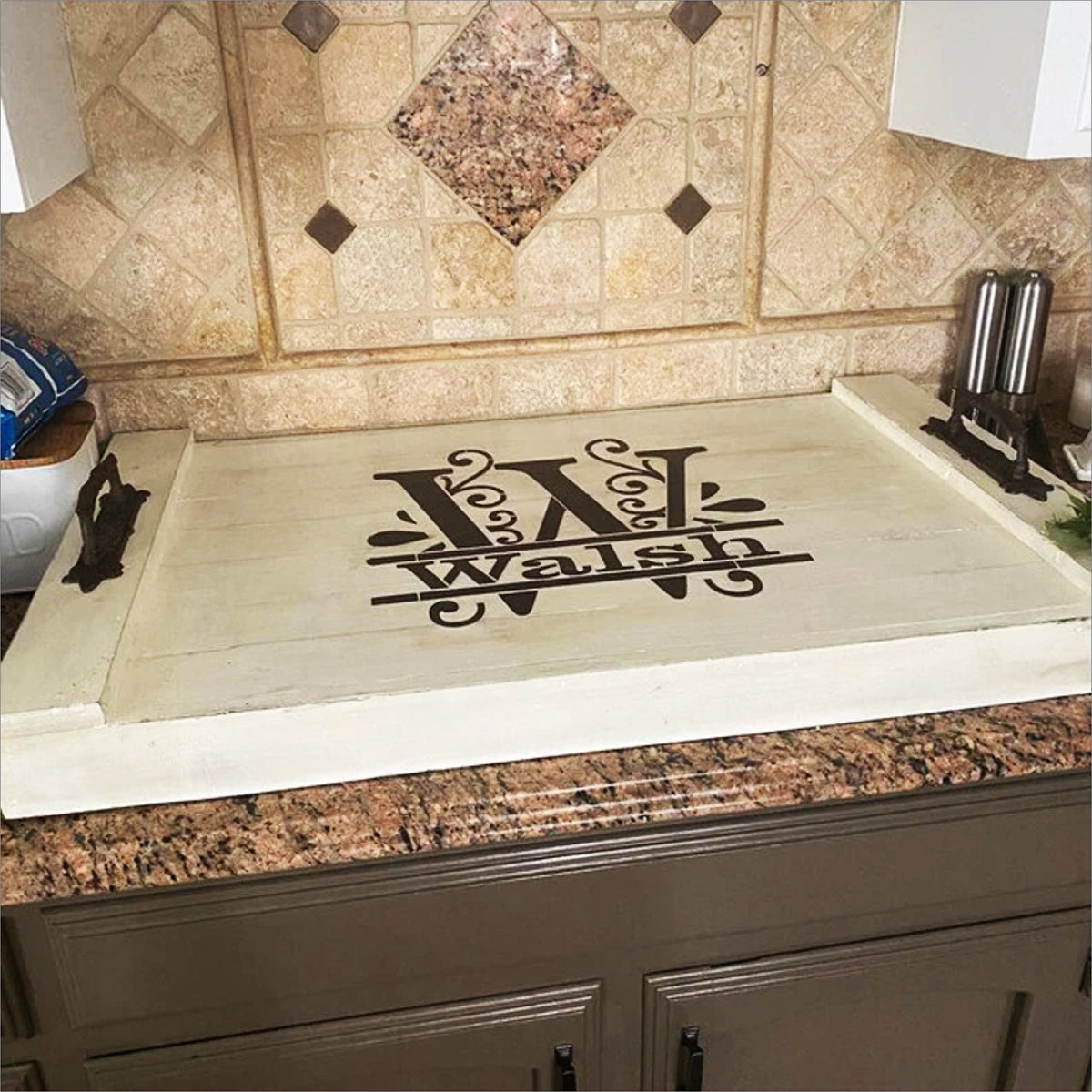Custom Monogram Split Letter - Custom Stencil - Create Stove Covers