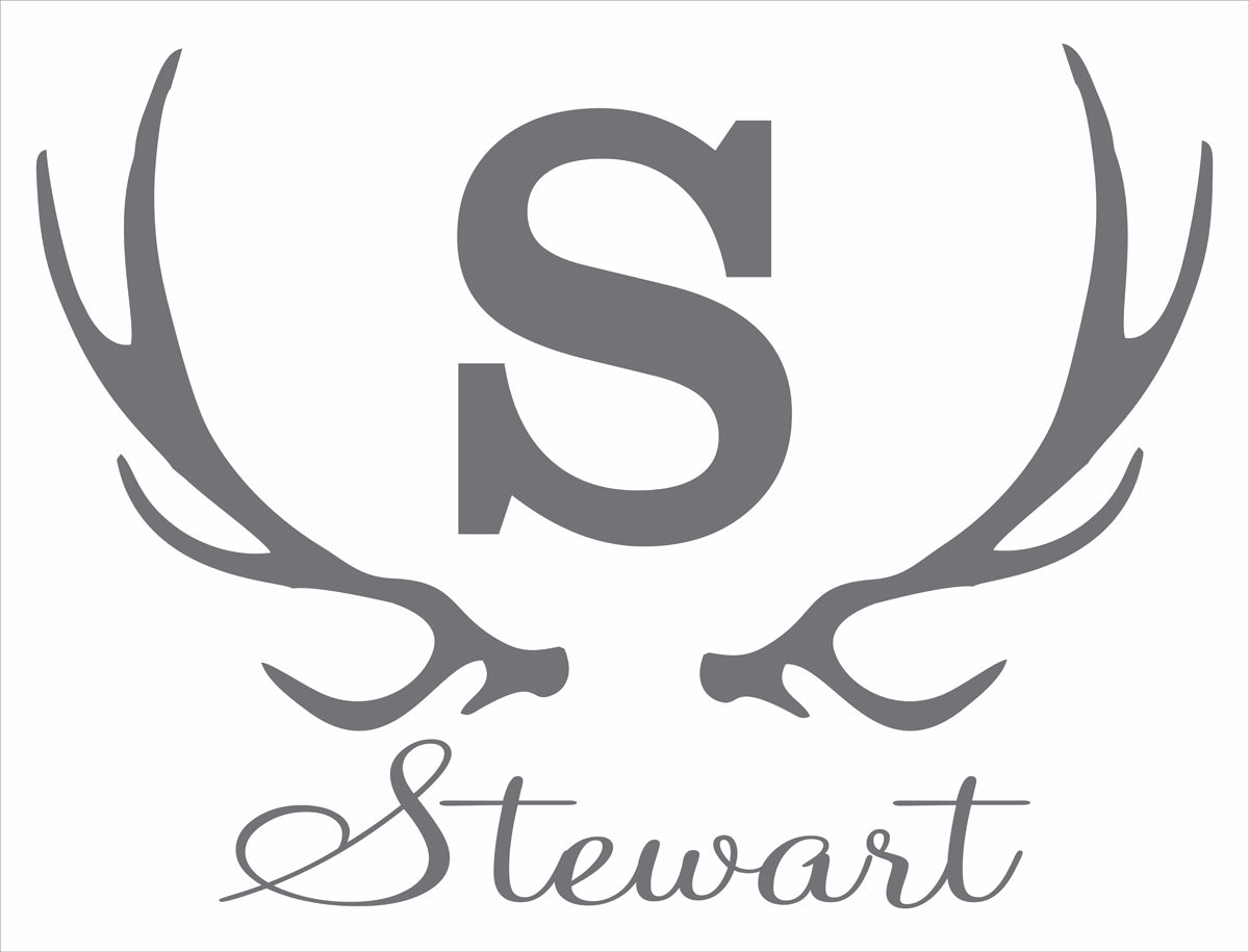 Custom Family Name Antler Stencil - Create Custom Signs - Custom Antler Sign - Superior Stencils