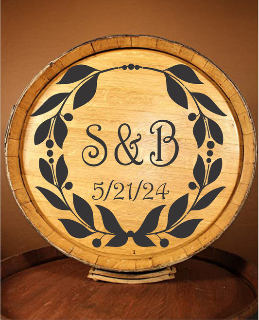 Custom Monogram Sign - Create Wedding Signs - Double Monogram Stencil - Superior Stencils