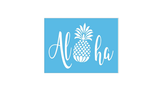 Aloha Pineapple Stencil - Create Aloha Signs - Superior Stencils