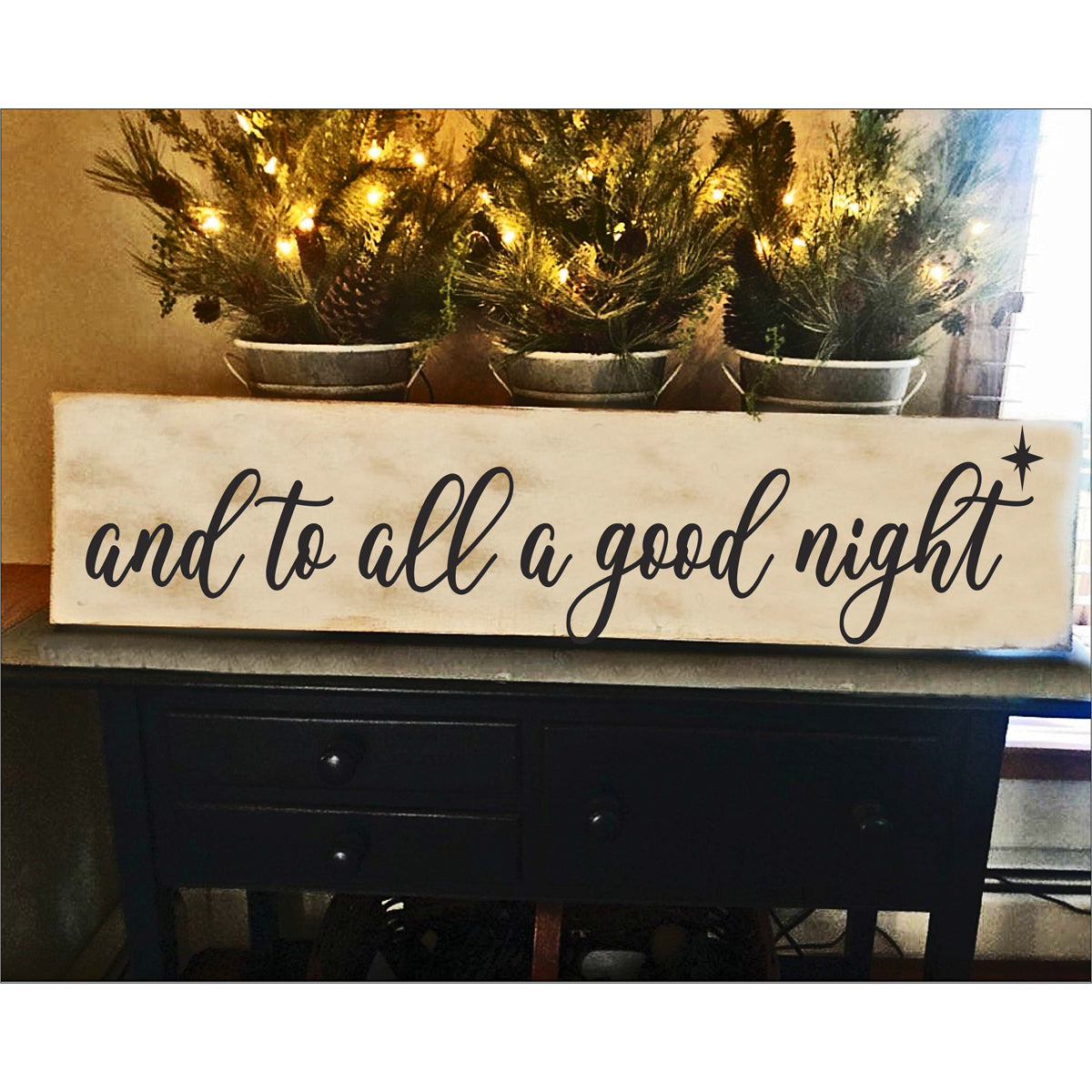 and to all a good night Sign Stencil, Christmas Sign, Bedroom Decor