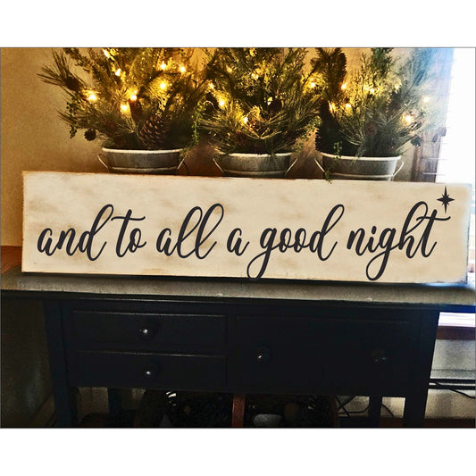 and to all a good night Sign Stencil, Christmas Sign, Bedroom Decor - Superior Stencils