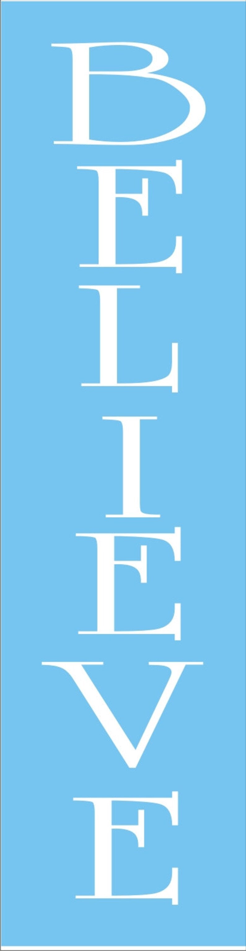 Believe Stencil -Faith Stencils - Inspirational Stencils - Christmas Decor
