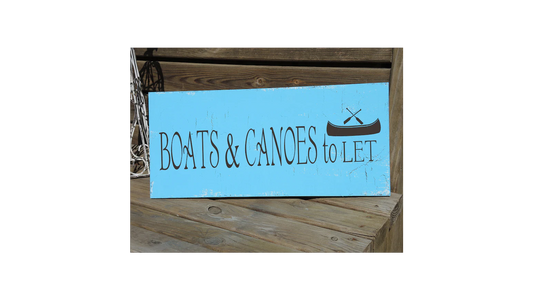 Boats & Canoes Stencil - Create Lake Signs - Canoe Sign - Superior Stencils