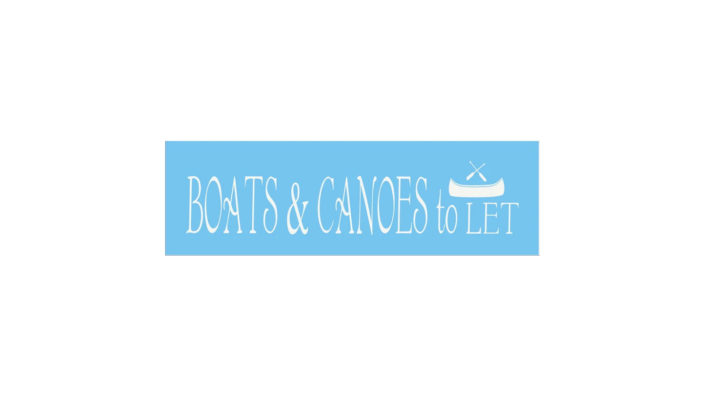 Boats & Canoes Stencil - Create Lake Signs - Canoe Sign