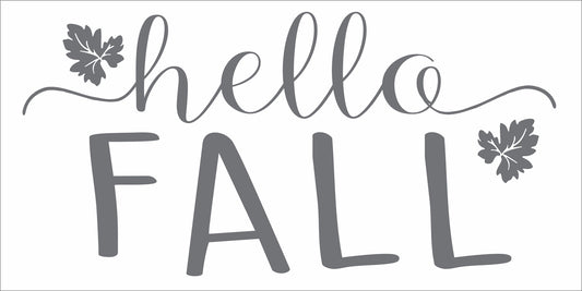 hello Fall Stencil - Create Fall Signs - Fall Farmhouse Signs - Superior Stencils