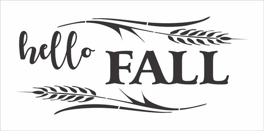hello Fall Stencil - Create Farmhouse Signs - Fall Signs