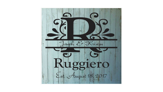 Custom Split Monogram Letter - Create Wedding Signs - Wedding Stencil - Superior Stencils