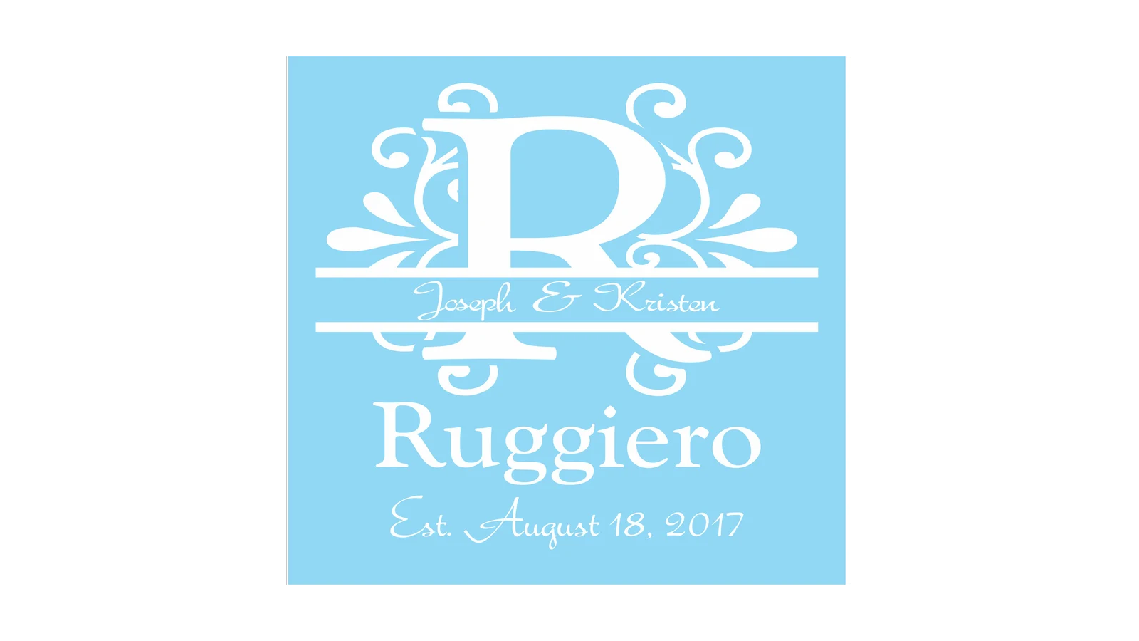 Custom Split Monogram Letter - Create Wedding Signs - Wedding Stencil - Superior Stencils