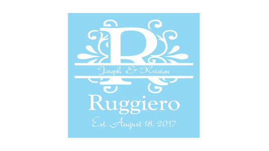 Custom Split Monogram Letter - Create Wedding Signs - Wedding Stencil - Superior Stencils