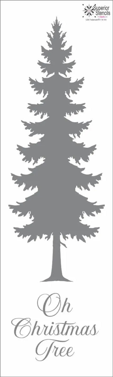 Christmas Tree Stencil - Oh Christmas Tree - Christmas Door Leaner Stencil - Superior Stencils