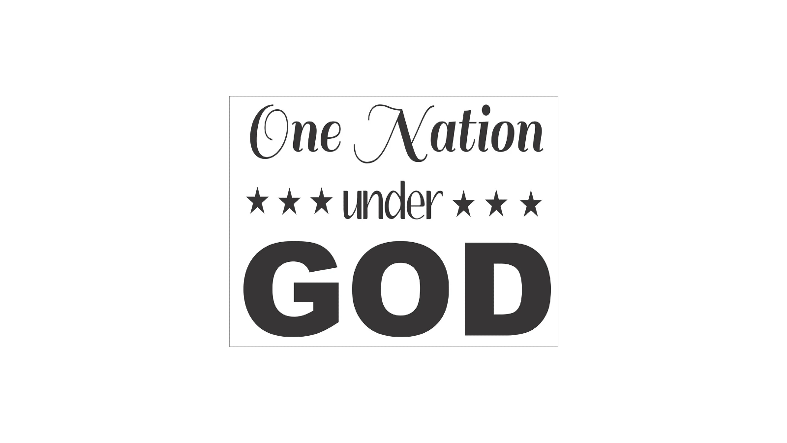 One Nation Under GOD Stencil - 7 Sizes Available - Superior Stencils