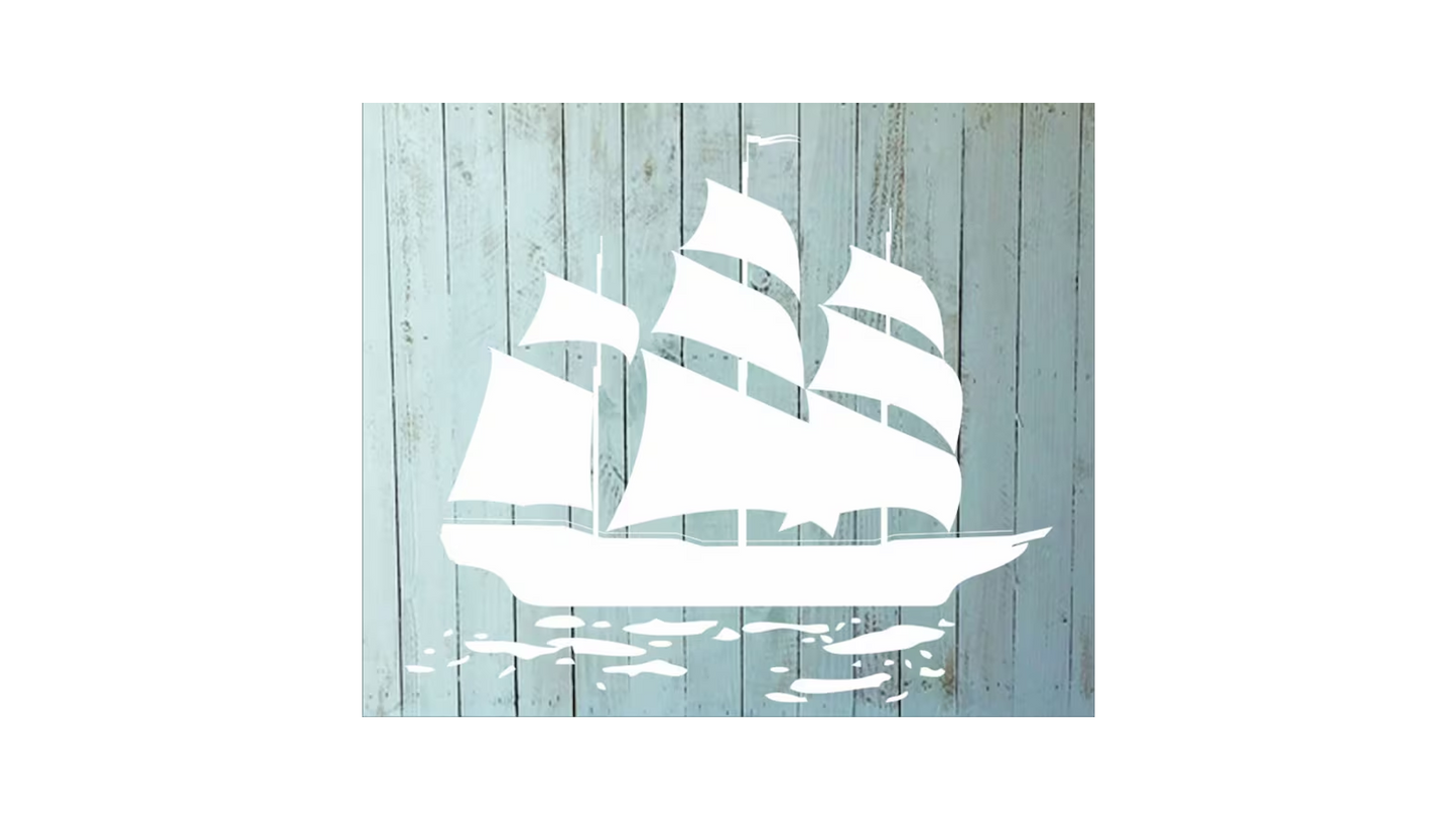 Pirate Ship Stencil