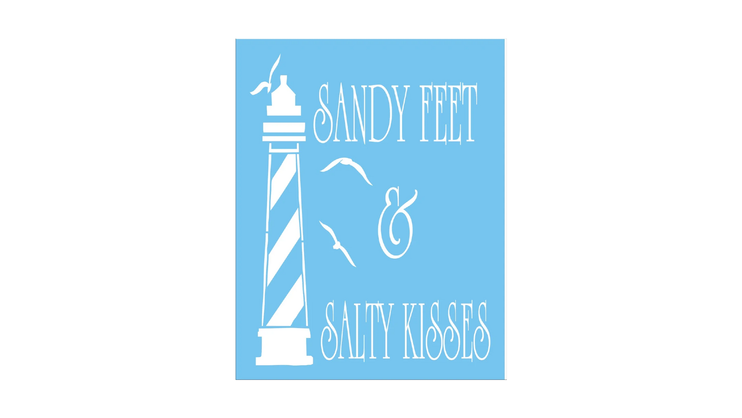 Sandy Feet, Salty Kisses Stencil - Superior Stencils