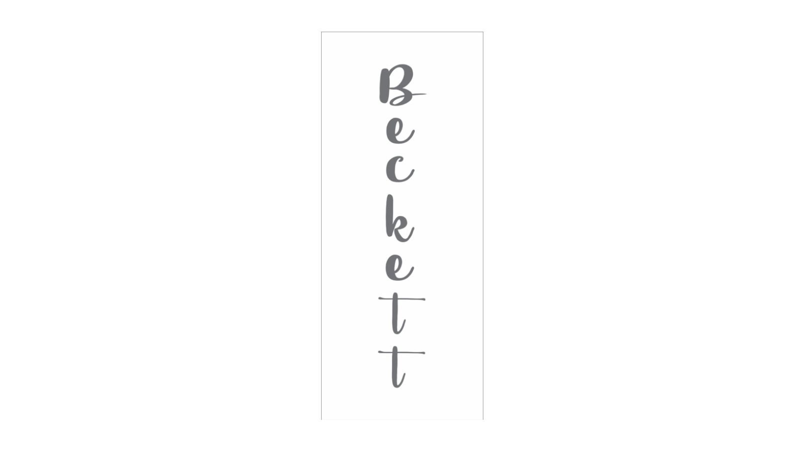 Custom Vertical Name Stencil - Superior Stencils
