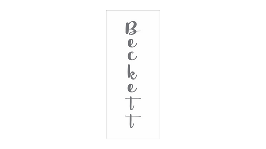 Custom Vertical Name Stencil - Superior Stencils