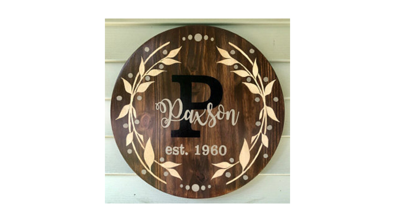 Custom Monogram Wreath Stencil - Create Wedding Signs Yourself - Superior Stencils
