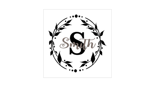 Custom Monogram Wreath Stencil - Create Wedding Signs Yourself - Superior Stencils