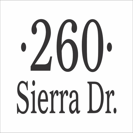 Custom Address Stencil 01 - Superior Stencils