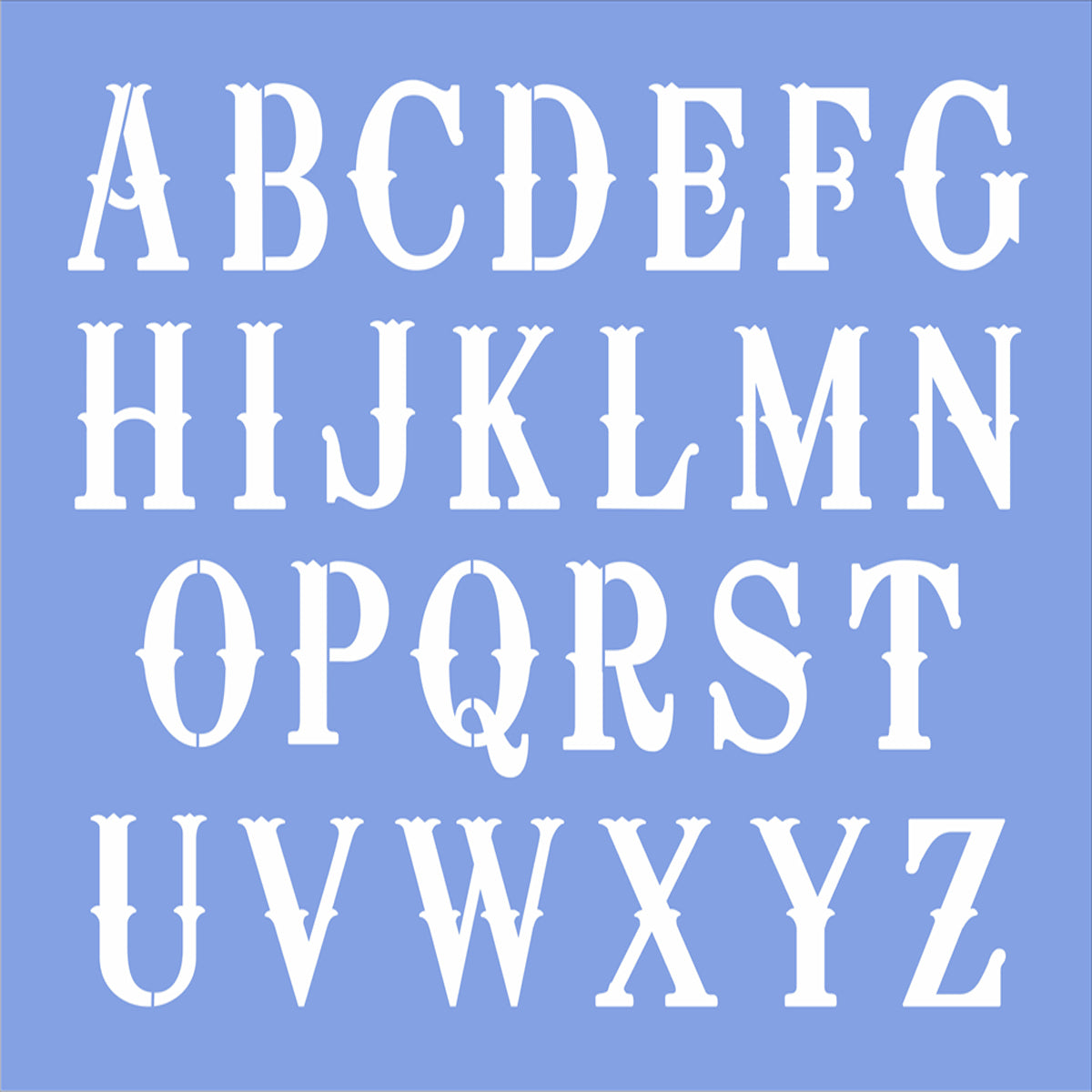 Alphabet Stencil - Okla Font - Superior Stencils