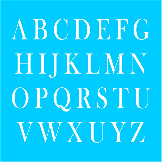 Alphabet Stencil Bask 005 Upper Case - Superior Stencils