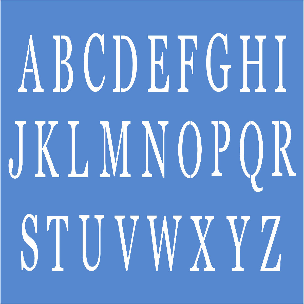 Alphabet Stencil - Design GA029 Upper Case Ltrs. - Superior Stencils