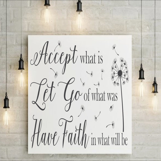 Accept What Is Let Go Stencil - Superior Stencils
